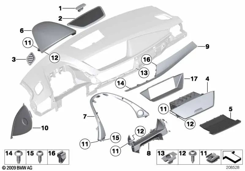 Embellecedor para BMW X1 E84 (OEM 51452991250). Original BMW