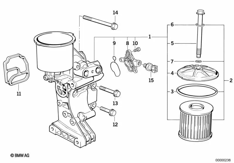 Junta de perfil para BMW E36, E34 (OEM 11421738409). Original BMW