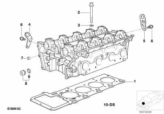 Asbestos-free cylinder head gasket for BMW E39, E38 (OEM 11121433463). Original BMW