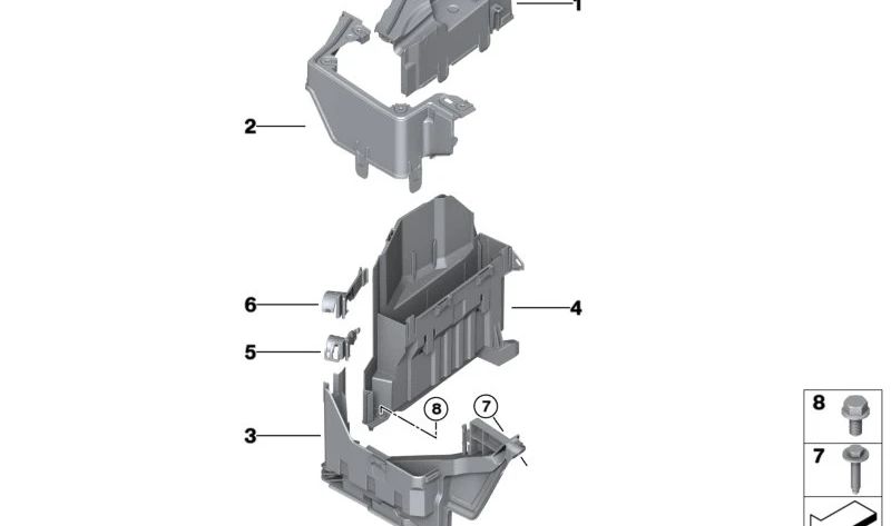 Cover for BMW F70, U06, U11, U12, U10, F65, F66, U25 (OEM 12905A23A79). Genuine BMW