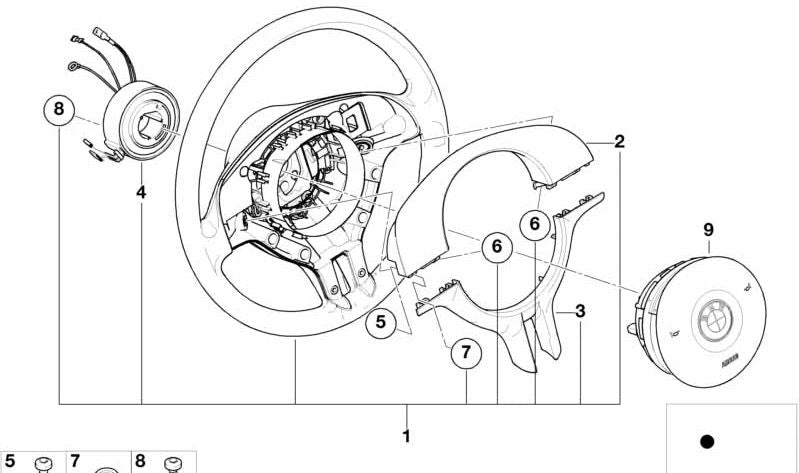 Topacio Blue Tampa para BMW (OEM 32306756516). BMW original