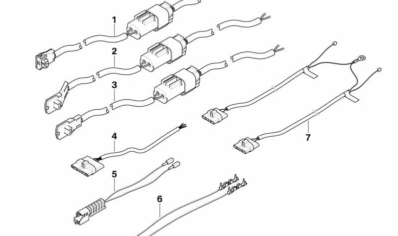 Rep.-Cable Conector de Asiento para BMW E39, E38 (OEM 61129118121). Original BMW