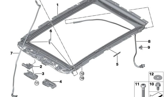 Tubo de drenaje de agua trasero derecho OEM 54107417878 para BMW G05, F95. Original BMW.