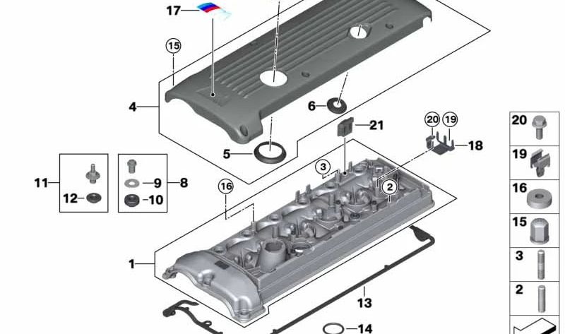 Funda protectora para BMW Serie 3 E46, Z4 E85, E86 (OEM 11127835905). Original BMW.