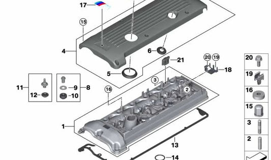 Soporte Conector Lambda para BMW Z4 E85, E86 (OEM 12527836608). Original BMW