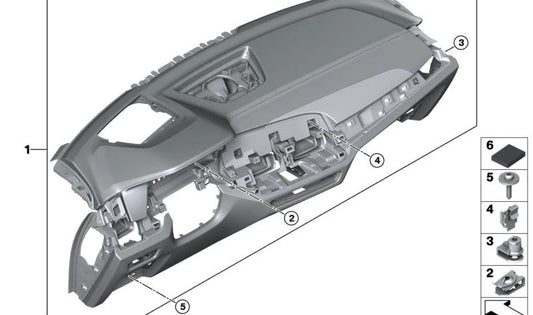 Abrazadera para BMW F40, F44, F90, G30, G31, G38, G32, F01, F02, F04, F97, G01, G08, F98, G02, F95, G05, F96, G06, G07 (OEM 07149213384). Original BMW.