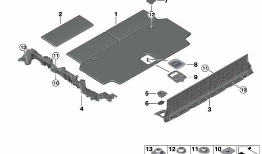 Protecteur de charge pour BMW G07 X7 (OEM 51477484085). BMW d'origine.