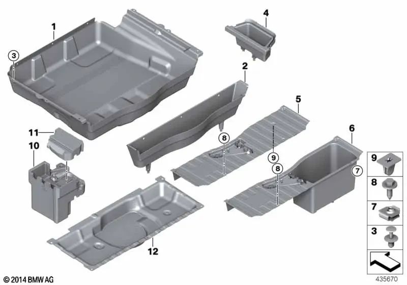 Cubierta de la Batería para BMW X6 F16, F86 (OEM 51477314710). Original BMW.