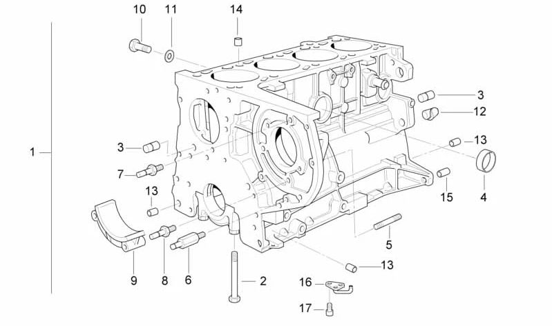 Perno de sujeción para BMW E36, E46, E34, E39, E38 (OEM 11112245726). Original BMW