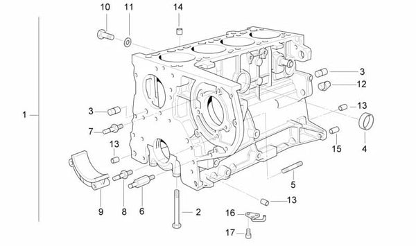 Perno de sujeción para BMW E36, E46, E34, E39, E38 (OEM 11112245726). Original BMW