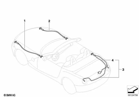 Cable de reparación delantero derecho para BMW E85, E86 (OEM 61129119207). Original BMW