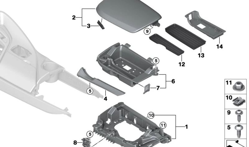 Insert mat for BMW I12, I15 (OEM 51169284720). Original BMW