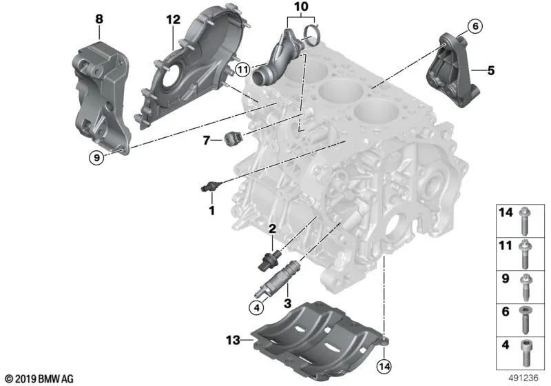 Generatorunterstützung für BMW I12, I12N, I15 (OEM 11167634198). Original BMW.