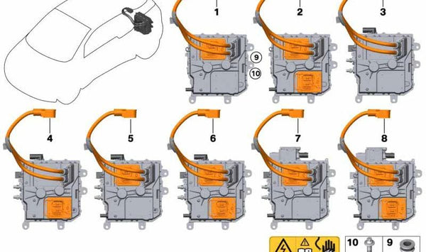 Módulo de control de carga de confort OEM 61449845422 para BMW i3 (I01). Original BMW.