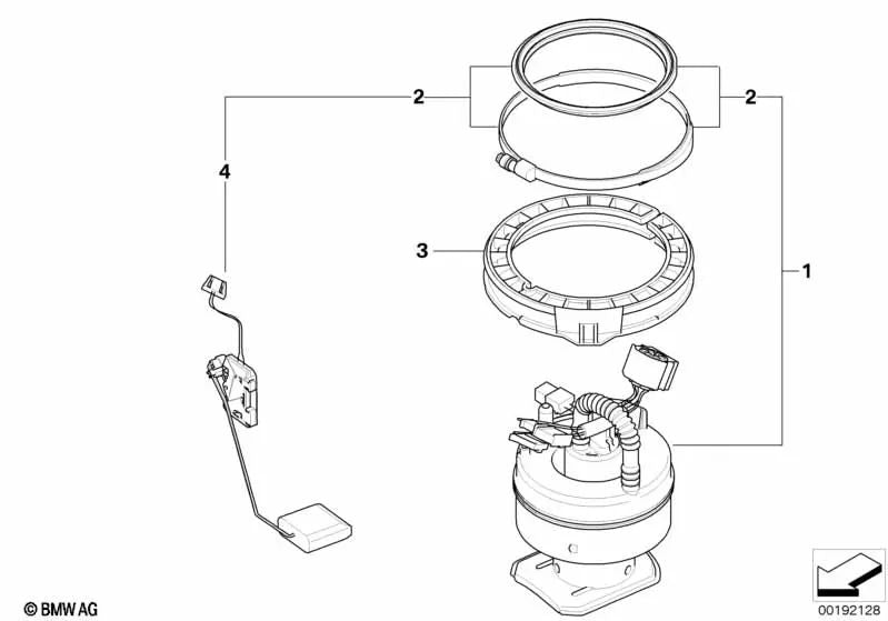 Reparación de tapa de brida para BMW E82, E88, E90, E92, E93 (OEM 16117194201). Original BMW