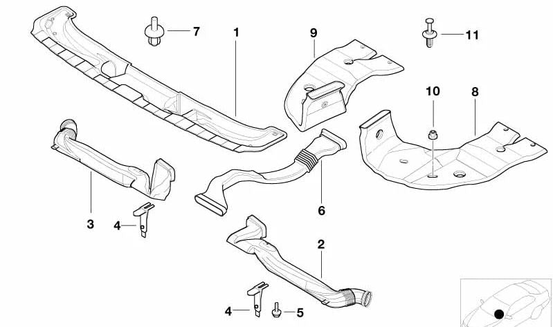 Grapa de expansión OEM 51118108145 para BMW E36, E39, E31, E53, Z3. Original BMW.