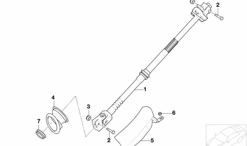 Tornillo hexagonal para BMW Serie 3 E21, E36 Serie 5 E12, E28, E39 Serie 6 E24 Serie 7 E23, E38 X5 E53 (OEM 32306780704). Original BMW.