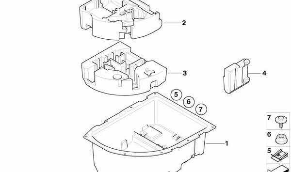 Adaptador para BMW Serie 5 E60 (OEM 51477896864). Original BMW