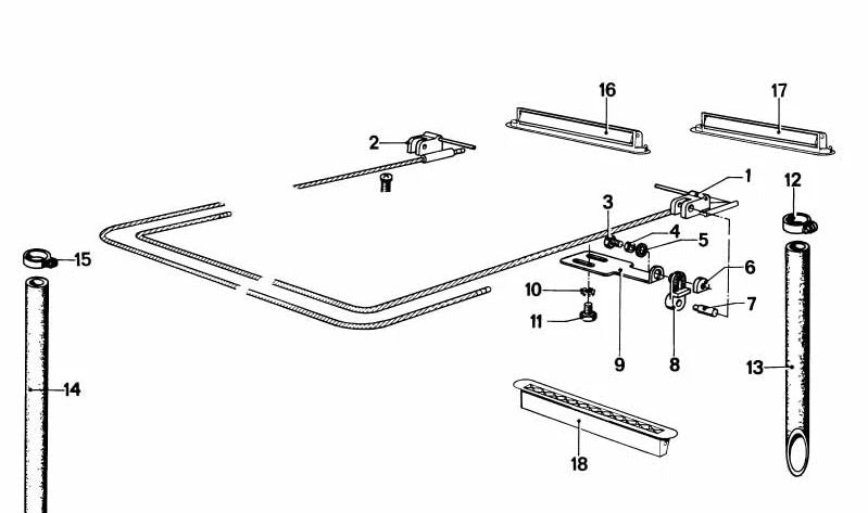 Buje techo solar OEM 54121813694 para BMW E12. Original BMW.