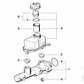 Lock with warning switch for BMW E30, E36 3 Series, E34 5 Series, E32 7 Series (OEM 34321162810). Original BMW