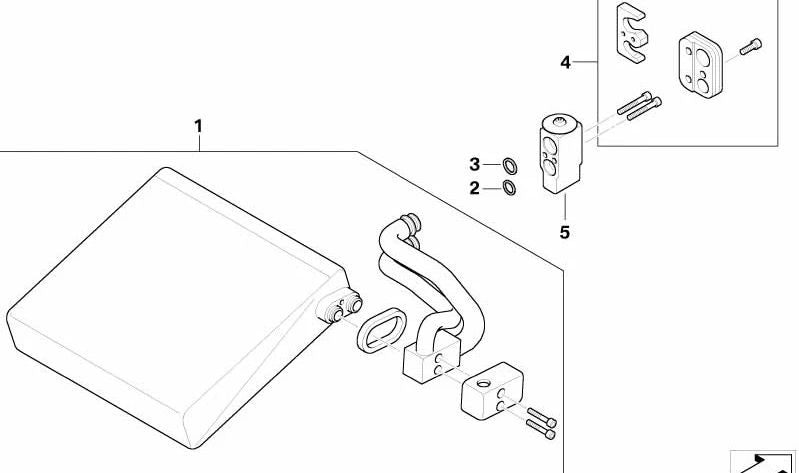 Válvula de expansión para BMW E85, E86 (OEM 64116929991). Original BMW