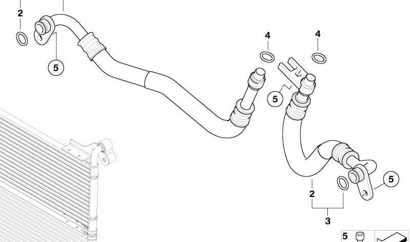 Junta Tórica para BMW Serie 5 E60, E61, Serie 6 E63, E64 (OEM 17227558508). Original BMW