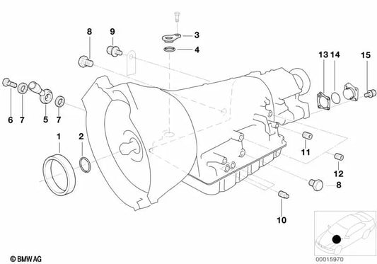 Seal for BMW E36, E34, E39 (OEM 24231219547). Genuine BMW