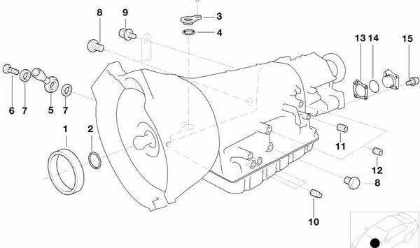 Junta tórica OEM 24231219546 para BMW E36, E34, E39, E32, E31, E38, E46. Original BMW.