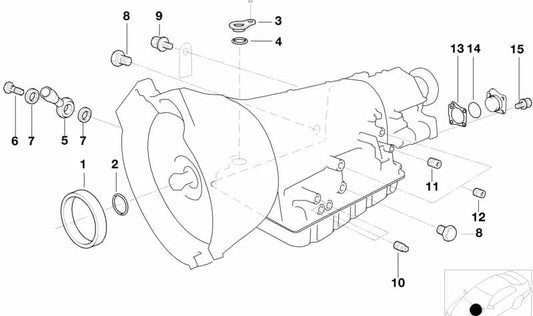 Junta sin amianto OEM 24341219552 para BMW E36, E34, E39. Original BMW.