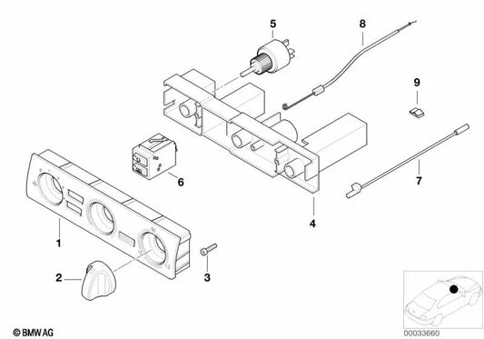 Steuergerät für Frontplattenheizung für BMW 3er E46 (OEM 64118373981). Original BMW