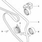 Tensor de correa mecánico para BMW E81, E82, E87, E88, E46, E90, E91, E92, E93, E60N, E84, E83, E85 (OEM 11287524267). Original BMW