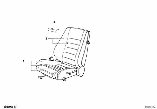 Funda de Asiento de Cuero para BMW Serie 3 E30 (OEM 52101952578). Original BMW