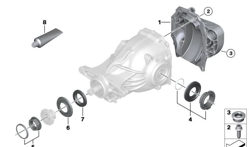 Tapa trasera para BMW Serie 5 G30, G31, G38, G60, G61, G68, Serie 6 G32, Serie 7 G11, G12, X5 G05, G18, X6 G06 (OEM 33118619105). Original BMW.