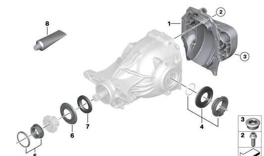 Tapa trasera para BMW Serie 5 G30, G31, G38, G60, G61, G68, Serie 6 G32, Serie 7 G11, G12, X5 G05, G18, X6 G06 (OEM 33118619105). Original BMW.