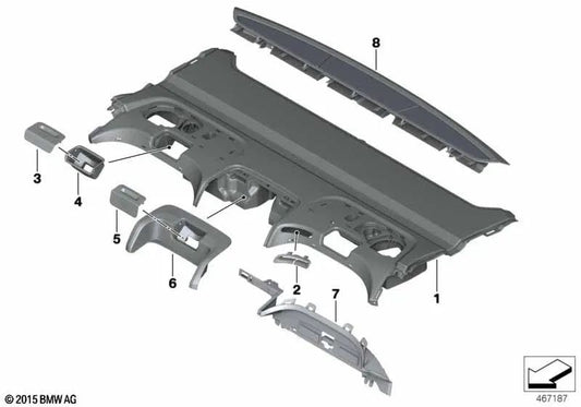 Tapa Top Tether para BMW G11, G11N, G12, G12N (OEM 51467990211). Original BMW