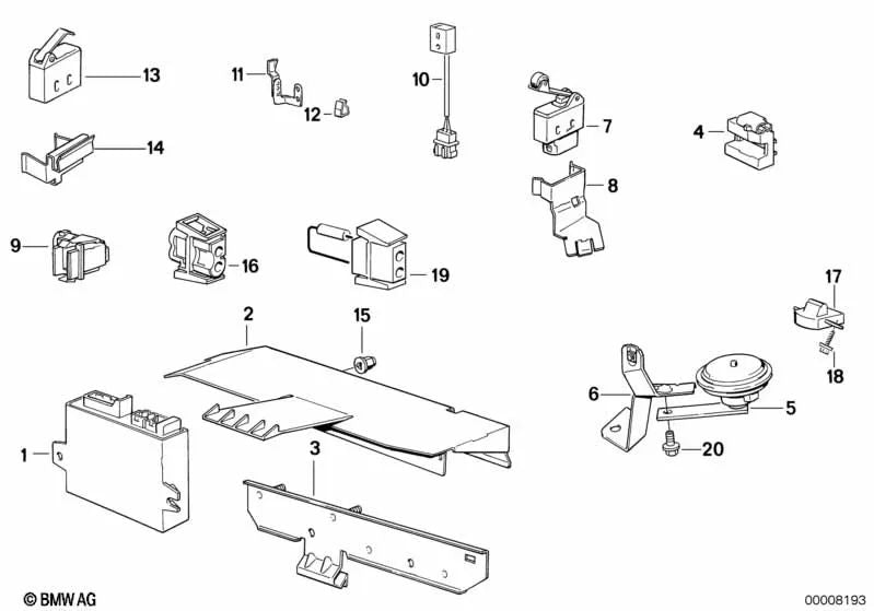 Abdeckung (cover) for BMW 5 Series E34, 7 Series E32 (OEM 65751382993). Genuine BMW.