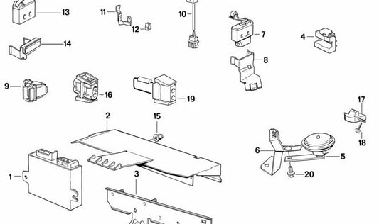 Clip de microinterruptor OEM 61311374027 para BMW E36, E34, E39, E32, E31. Original BMW.