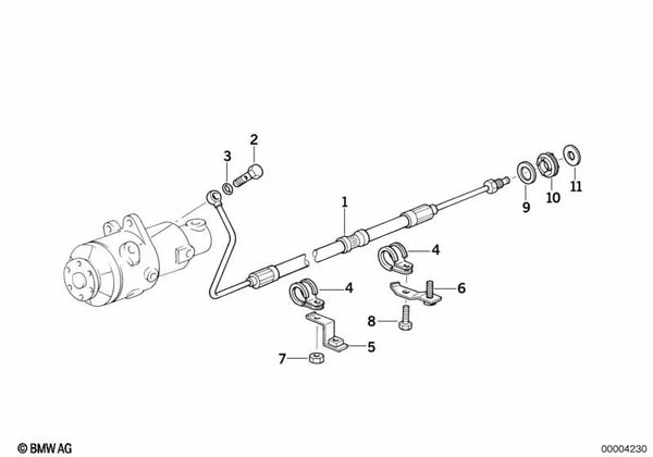 Junta tórica para BMW Serie 8 E31 (OEM 32411139810). Original BMW