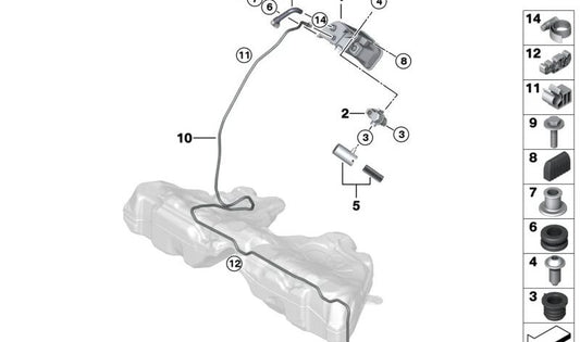 Aktivkohlefilter für BMW 5er F07, F10, F10N (OEM 16137309989). Original BMW