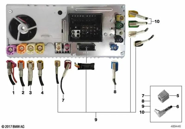 Cable de antena WLAN para BMW F16 (OEM 61116817355). Original BMW.