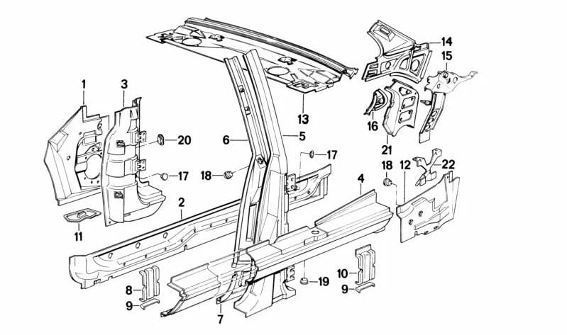 Tapa de cierre para BMW Serie 3 E30 (OEM 51711911996). Original BMW