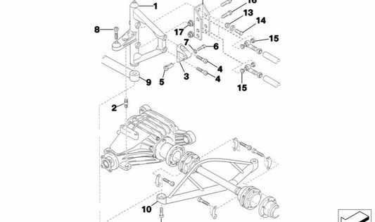 Soporte derecho para BMW F07, F10, F11 (OEM 33332483320). Original BMW