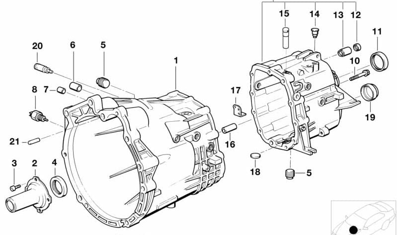 Tapa de cierre OEM 23111224824 para BMW E36, E46, E34, E39, E60, E61, E63, E64, E32, E38, E53, Z3, E85. Original BMW