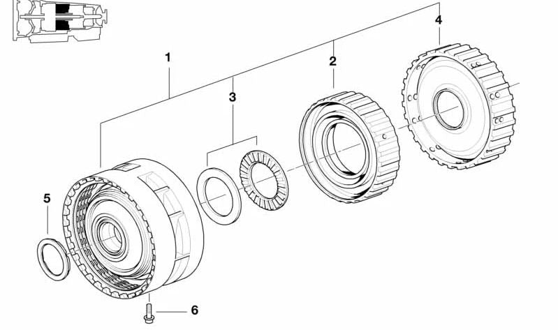 Cojinete AX para BMW Serie 5 E34, E39, Serie 7 E32, E38, Serie 8 E31 (OEM 24221421721). Original BMW.