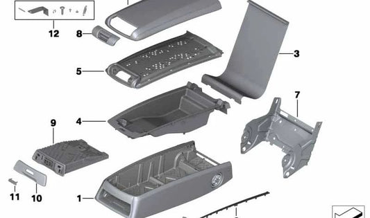 Lock for BMW 7 Series F01, F02, F04 (OEM 52207228640). Genuine BMW