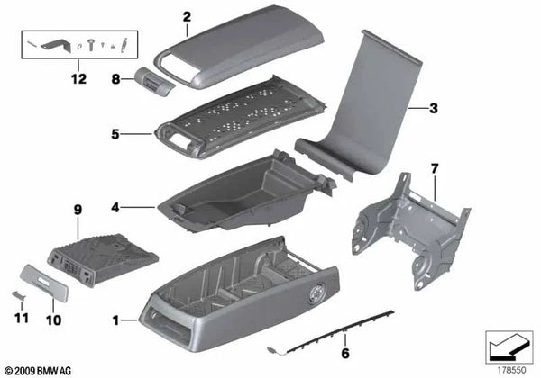 Cierre para BMW F01, F01N, F02, F02N, F04 (OEM 52207228637). Original BMW