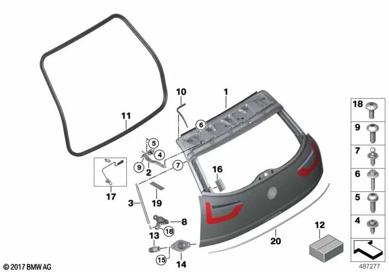 Banda de espuma para BMW i I01, I01N (OEM 51007397305). Original BMW.