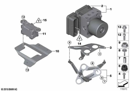 Rotational speed sensor bracket for BMW 1 Series E81, E82, E87, E88 3 Series E90, E91, E92, E93 (OEM 34516777252). Original BMW