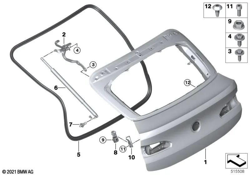 Left spindle drive for BMW F98, G02 (OEM 51249482789). Original BMW.