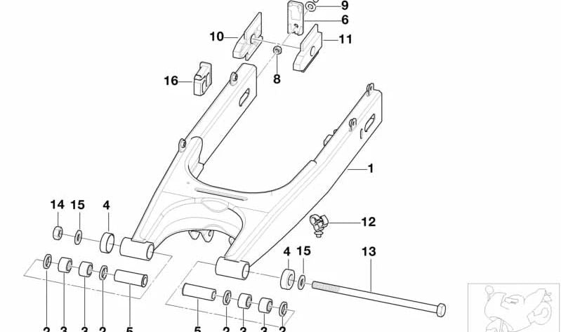 Tuerca hexagonal autoblocante OEM 07129906047 para MINI R56, R59, R57, F54, R55, F60, R58. Original MINI.